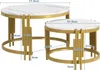 Flieks Couchtisch, 2er Set Marmor Satztisch rund, Produktbild-Vorschau 7