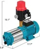 A water pump with a pressure switch and gauge, with dimensions indicated. Podgląd zdjęcia produktu