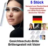 GKA 5 Stück Gesichtsschutz Visier mit Brillengestell Produktbild-Vorschau 1