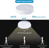 Diagram showing the features and operation of a motion sensor LED light. Produktbild-Vorschau