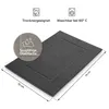 A dark gray bath mat is shown with dimensions and feature callouts. Anteprima dell’immagine prodotto