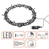A product image showing a circular string of LED lights and several icons detailing its features. Anteprima dell’immagine prodotto