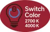 LightMe LED Kopfspiegellampe Reflektor RM70 Chrom IP44 5W = Produktbild-Vorschau 3