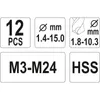 Schraubenausdreher-Set für abgerissene Schrauben Náhled obrázku produktu 6