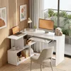 HOMCOM Hoekbureau, L-vormig computerbureau met Productafbeelding-voorbeeld 2