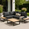 Greemotion Lounge-Set Rio, mit Teakholz-Teilen Schwarz  Produktbild-Vorschau 2
