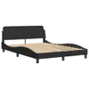 Design Bettgestell mit Kopfteil Schwarz 140x200 cm Samt, Produktbild-Vorschau 2