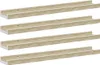 vidaXL Nástenné police 4 ks Biela a dub sonoma 60x9x3 cm Náhľad obrázku produktu 1
