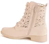 topschuhe24 3218 Damen Cut Out Stiefeletten Velours Boots, Produktbild-Vorschau 3
