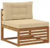 Möbel Outdoor-Sofagarnitur mit Kissen 8 pcs Natur und Produktbild-Vorschau 3
