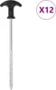 vidaXL Zeltheringe 12 Stk. 20 cm Ø7 mm Verzinkter Stahl Produktbild-Vorschau 6
