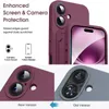 Collage showing a phone case with features and a comparison of camera protection. Produktbild-Vorschau