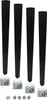 Beine aus Buchenholz, 72 cm – Trapezform, schwarz lackiert, Produktbild-Vorschau 1