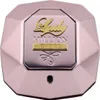Oberansicht des rosa-goldenen Parfums in Edelsteinform mit erhabener Prägung „Lady Million Empire“ auf glänzender Fläche. Produktbild-Vorschau