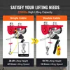 A comparison of two electric hoists, one single cable and one double cable, with their specifications. Náhľad obrázku produktu