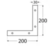 Angolo piatto BRESKO 200x200x30x3,0mm Angolo angolare NA2 Anteprima dell’immagine prodotto 3