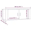 vidaXL Armoire TV murale chêne Sonoma 100x34,5x40 cm Voir les images du produit 8