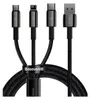 Baseus Tungsten Gold Cavo USB 3 in 1 USB 2.0 1,5 m USB A Anteprima dell’immagine prodotto 15