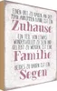 vianmo Holzschild 18x12 cm Zuhause Familie beides ein Segen Produktbild-Vorschau 1
