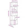vidaXL Knihovna 5 polic kouřový dub 45x23,5x162,5 cm Náhled obrázku produktu 8