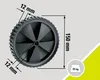 Tarrox PVC-Rad, bis 25 kg, mit Kunststofffelge und Produktbild-Vorschau 2