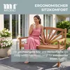 Gartenbank Teakholz 120 cm mit Motiv-Rückenlehne – massiv, Produktbild-Vorschau 4