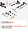 Diagrams and specifications for a set of pallet forks. Náhľad obrázku produktu