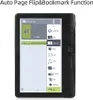 A black e-reader device displaying its user interface with various menu options. Podgląd zdjęcia produktu