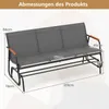 COSTWAY Gartenbank, Schaukelbank mit Gleitbewegung und Produktbild-Vorschau 7