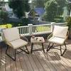 Yaheetech 3er Gartenmöbel Set aus Poly-Rattan mit 1 Produktbild-Vorschau 1