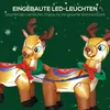Outsunny opblaasbare kerstman op een slee met 2 rendieren Productafbeelding-voorbeeld 4