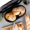 Przestronny i stylowy pojemnik na chleb z czarnej stali na Podgląd zdjęcia produktu 8