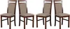 Four dining chairs are shown against a white background. Voir les images du produit