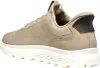 A side view of a tan Geox sneaker with a white sole. Podgląd zdjęcia produktu