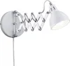 Retro LED Wandleuchte mit Scherengelenk und rundem Metall Produktbild-Vorschau 2