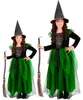 Heksenkostuum, zwart en groen, Halloween, maat: 158 Productafbeelding-voorbeeld 2