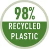 Leitz Recycle Papierkorb Rund Kunststoff Schwarz Produktbild-Vorschau 2