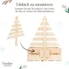 An illustration showing how to assemble a wooden Christmas tree decoration. Produktbild-Vorschau