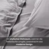 Close-up of grey bedding with text overlay. Náhľad obrázku produktu