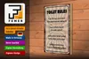 Holzschild Spruch 20x30cm toilet rules if you lift it up Produktbild-Vorschau 4