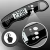 A digital food thermometer is displayed, with an enlarged view of its control buttons and screen. Anteprima dell’immagine prodotto