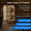 Aufputz Doppelsteckdose Eiche Holzoptik – 2-fach Produktbild-Vorschau 2