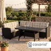 CASARIA® Lounge Angolare Divano in Polyrattan Tavolo Pranzo Anteprima dell’immagine prodotto 8