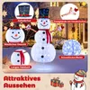 COSTWAY 184 cm LED-sneeuwpop, kerstfiguur met zwarte hoed Productafbeelding-voorbeeld 5