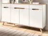 Sideboard "Hygge" weiß und Eiche Kommode skandinavisch 185 Produktbild-Vorschau 1