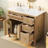 Meuble sous-vasque Merax, 91 cm, armoire de salle de bain Voir les images du produit 3