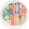 A divided plate with illustrations of different food groups, including vegetables, fruits, fish, meat, eggs, and grains. The brand name 'miniland' is visible. Náhled obrázku produktu