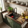 Granitan - Granitspüle - Küchenspüle - 44x42 cm - Schwarz - Produktbild-Vorschau 5