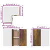 Pensile angolare in rovere fumé 57x57x60 cm Materiale a Anteprima dell’immagine prodotto 8