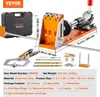 A VEVOR pocket hole jig kit is displayed with its accessories and dimensions. Náhľad obrázku produktu